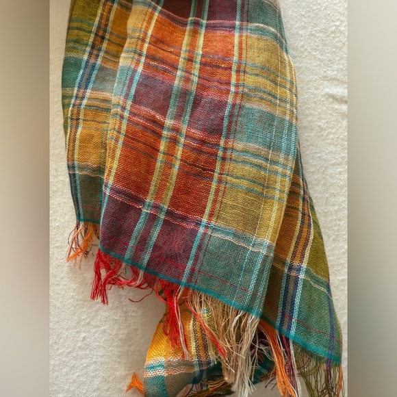 BROOKS BROS Linen Cotton Scarf BNNU - Picture 3 of 5